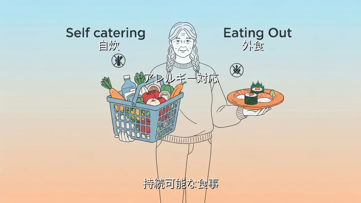 日本長期滞在でアレルギー持ちが飽きない！外食と自炊の賢い組み合わせ方